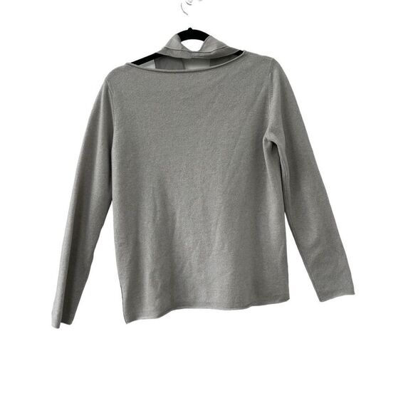 Fabiana Filippi Pullover Merino Lambswool Blend Sweater Gray Women’s Size Medium - Picture 5 of 6
